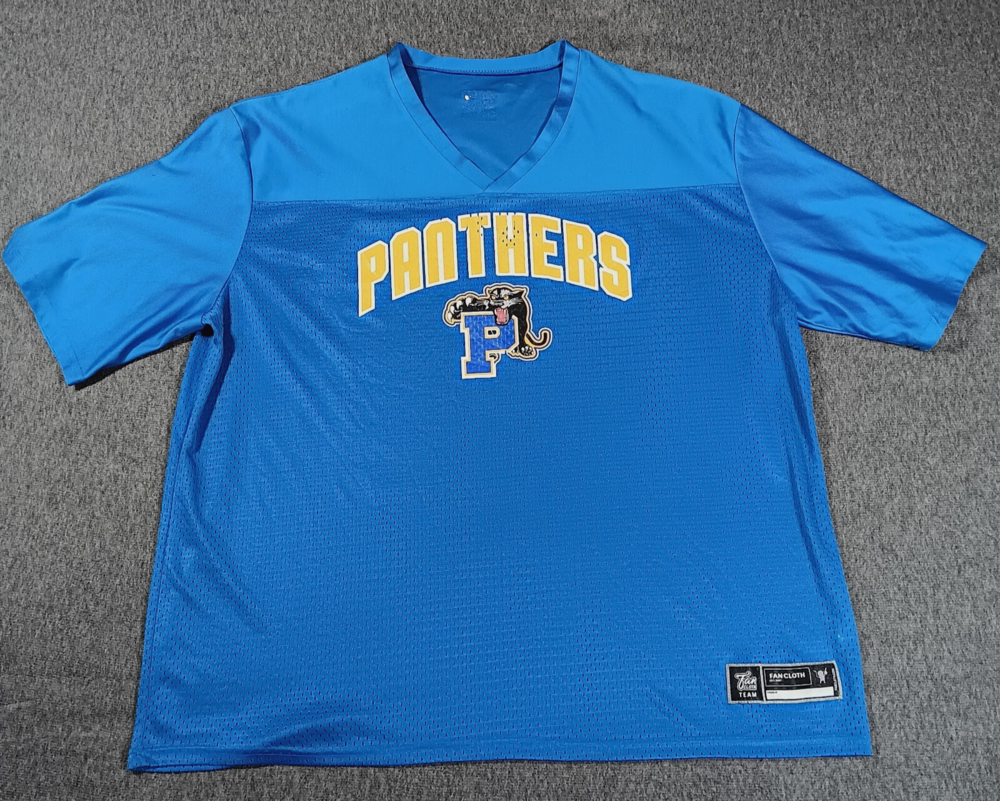 Palatka High School Panthers Football Jersey Mens XL Blue Yellow Fan Cloth